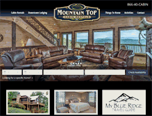 Tablet Screenshot of mountaintopcabinrentals.net