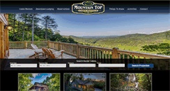 Desktop Screenshot of mountaintopcabinrentals.com